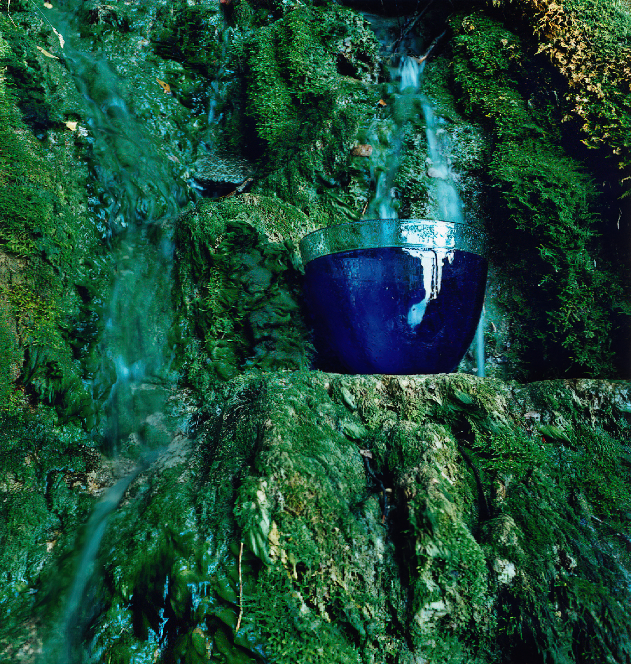 Skål Grönt och blått underfång